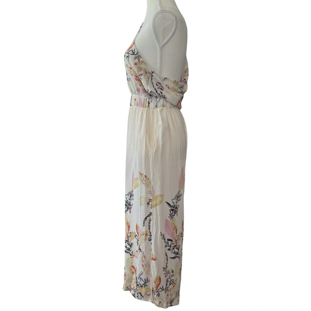 |EUC| FREE PEOPLE Island Time Floral Print One-Shoulder Wide-Leg Jumpsuit - Picture 4 of 9